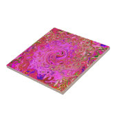 Abstrakte Retro-Swirbel in rosa Marmorfarben Fliese (Seite)