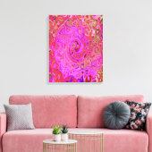 Abstrakte Retro-Swirbel in rosa Marmorfarben Leinwanddruck (Insitu (Wohnzimmer))