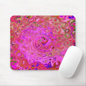 Abstrakte Retro-Swirbel in rosa Marmorfarben Mousepad (Mit Mouse)