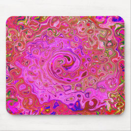 Abstrakte Retro-Swirbel in rosa Marmorfarben Mousepad
