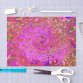 Abstrakte Retro-Swirbel in rosa Marmorfarben Seidenpapier (Handwerk)