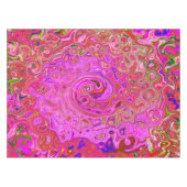 Abstrakte Retro-Swirbel in rosa Marmorfarben Tischdecke (Vorderseite (Horizontal))