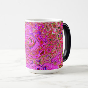 Abstrakte Retro-Swirbel in rosa Marmorfarben Verwandlungstasse