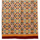 Abstrakte Retro-Trends Duschvorhang (Vorderseite)