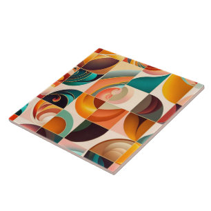 Abstrakte Retro-Trends Fliese