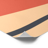 Abstrakte Retro-Wave-Line-Kunst Poster (Ecke)