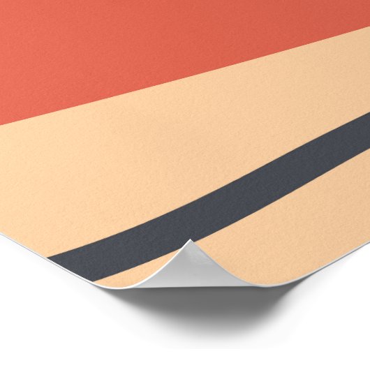 Abstrakte Retro-Wave-Line-Kunst Poster (Ecke)