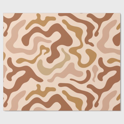 Abstrakte Retro-Waves Geschenkpapier (Flach)