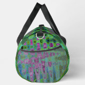 Abstrakte Retro-Waves in Pink und Blau Duffle Bag (Rechts)