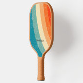 Abstrakte Retro-Wavy-Linien Pickleball Schläger (Links)