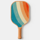 Abstrakte Retro-Wavy-Linien Pickleball Schläger (Rückseite)
