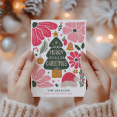 Abstrakte Retro-Weihnachtskarte Feiertagskarte