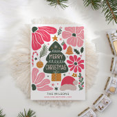 Abstrakte Retro-Weihnachtskarte Feiertagskarte