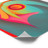 Abstrakte Retroeule Poster (Ecke)