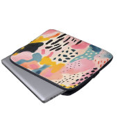 Abstrakte Retrofarben bei Tieren Laptopschutzhülle (Vorne Knopf)