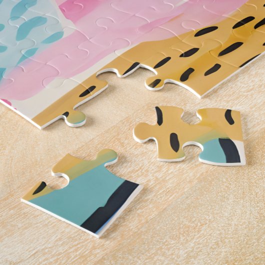 Abstrakte Retrofarben bei Tieren Puzzle (Seite)