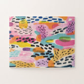 Abstrakte Retrofarben bei Tieren Puzzle (Horizontal)