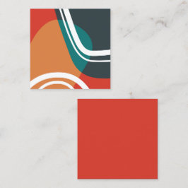 Abstrakte Retrofarben Quadratische Visitenkarte