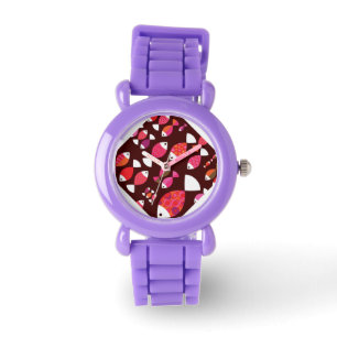 Abstrakte Retrofische unter Wasser Armbanduhr