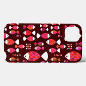 Abstrakte Retrofische unter Wasser Case-Mate iPhone Hülle (Rückseite (Horizontal))