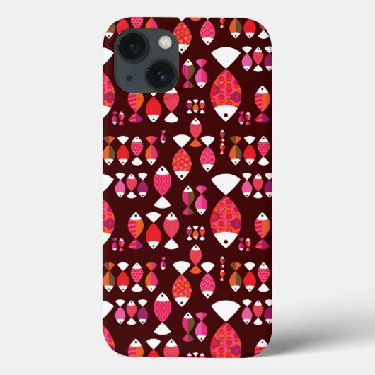 Abstrakte Retrofische unter Wasser Case-Mate iPhone Hülle (Rückseite)