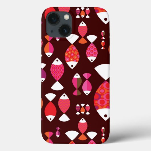 Abstrakte Retrofische unter Wasser Case-Mate iPhone Hülle (Rückseite)
