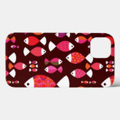 Abstrakte Retrofische unter Wasser Case-Mate iPhone Hülle (Rückseite (Horizontal))