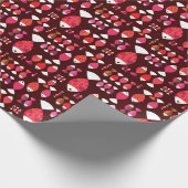 Abstrakte Retrofische unter Wasser Geschenkpapier (Ecke)