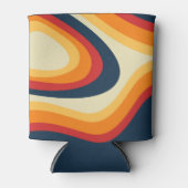 Abstrakte Retrowellen-Design Dosenkühler (Vorderseite)