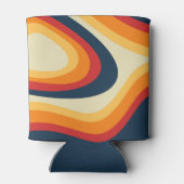 Abstrakte Retrowellen-Design Dosenkühler (Rückseite)