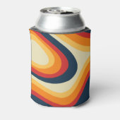 Abstrakte Retrowellen-Design Dosenkühler (Kanne Rückseite)