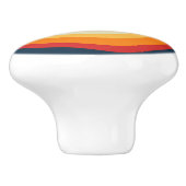 Abstrakte Retrowellen-Design Keramikknauf (Seitenansicht)