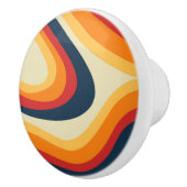 Abstrakte Retrowellen-Design Keramikknauf (Rechts)