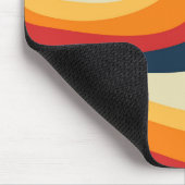 Abstrakte Retrowellen-Design Mousepad (Ecke)