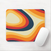 Abstrakte Retrowellen-Design Mousepad (Mit Mouse)