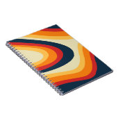 Abstrakte Retrowellen-Design Notizblock (Rechte Seite)