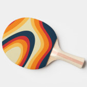 Abstrakte Retrowellen-Design Tischtennis Schläger (Seitenansicht)
