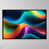 Abstrakte RGB Colors Waves Volumetric Bold Poster (Vorne)