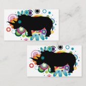 Abstrakte Rhino Business Cards Visitenkarte (Vorne/Hinten)