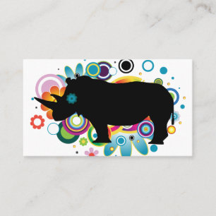 Abstrakte Rhino Business Cards Visitenkarte