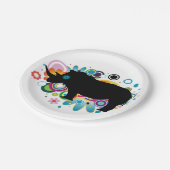 Abstrakte Rhino Paper-Teller Pappteller (Schrägansicht)