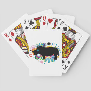 Abstrakte Rhino-Spielkarten Spielkarten