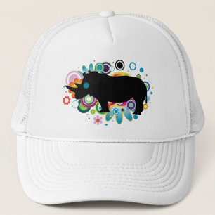 Abstrakte Rhino Trucker-Mütze Truckerkappe