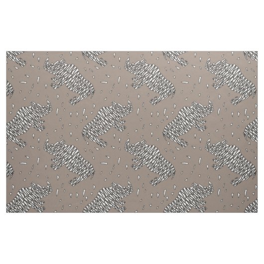 Abstrakte Rhinozerosen Stoff (Fat Quarter (45,7 x 55,9 cm))