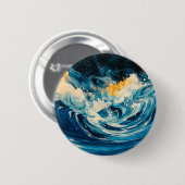 Abstrakte Rippeln Button (Vorne & Hinten)