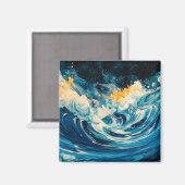 Abstrakte Rippeln Magnet (Vorderseite/Rückseite)