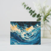 Abstrakte Rippeln Postkarte (Stehend Vorderseite)