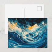 Abstrakte Rippeln Postkarte (Vorne/Hinten)