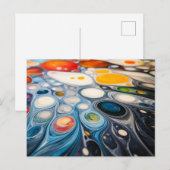 Abstrakte Rippeln Postkarte (Vorne/Hinten)