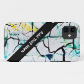 Abstrakte Risse in grün-gelb-blau Case-Mate iPhone Hülle (Rückseite (Horizontal))